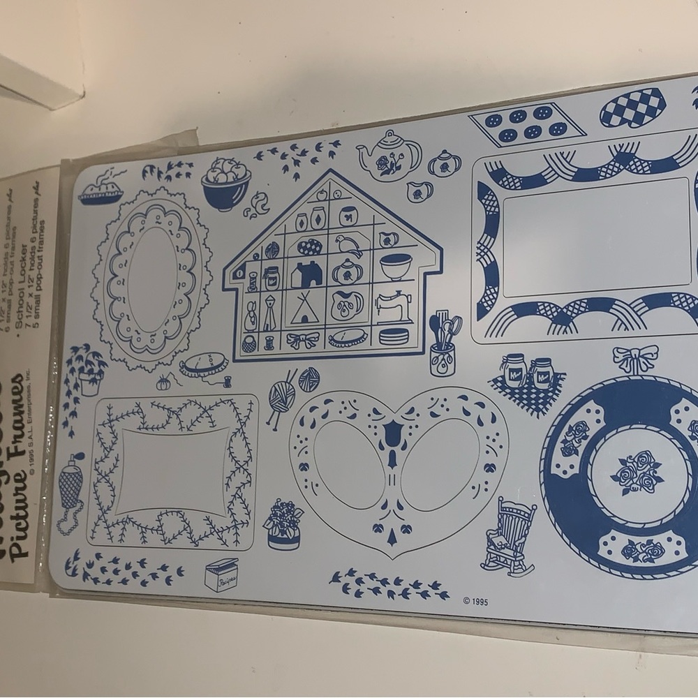 Vintage Collage Magnetic Picture Frame School Locker OR Refrigerator